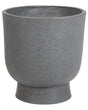 Plant Pot Dark Grey 36x36x39 cm MgO Round Terrazzo Effect Indoor Outdoor Weather Resistant Beliani