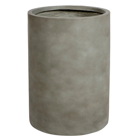 Plant Pot Grey 36x36x51 cm MgO Round Concrete Effect Indoor Outdoor Weather Resistant Beliani