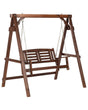 Garden Swing Seat Spruce Wood Frame Outdoor 2-Seater Freestanding Beliani