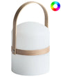 Outdoor LED Table Lamp White Synthetic Material IP54 Waterproof with Remote Control Garden Patio Lighting Solution Beliani