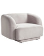 Armchair Light Grey Fabric Retro Glam Art Decor Style with Armrests Beliani