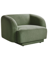 Armchair Green Fabric Retro Glam Art Decor Style with Armrests Beliani