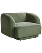 Armchair Green Fabric Retro Glam Art Decor Style with Armrests Beliani