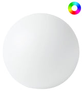 Outdoor LED Ball Lamp White Synthetic Material 38 cm IP67 Waterproof with Remote Control Garden Patio Lighting Solution Beliani