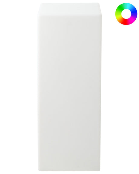 Outdoor LED Floor Lamp White Synthetic Material IP54 Waterproof with Remote Control Garden Patio Lighting Solution Beliani