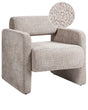 Armchair Beige Boucle Seat Armless Retro Style Beliani