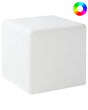 Outdoor LED Floor Lamp White Synthetic Material IP54 Waterproof with Remote Control Garden Patio Lighting Solution Beliani