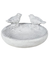 Bird Bath Grey Water Feeder for Birds MGO for Garden Outdoor Decorative Accent Beliani
