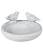Bird Bath Grey Water Feeder for Birds MGO for Garden Outdoor Decorative Accent Beliani