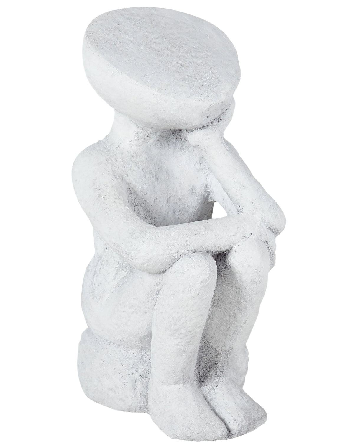 Decorative Figurine Grey MgO Accent Piece Indoor Outdoor Decoration Living Room Beliani