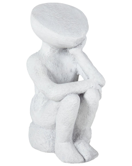 Decorative Figurine Grey MgO Accent Piece Indoor Outdoor Decoration Living Room Beliani
