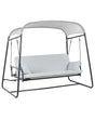 Patio Swing Light Grey Mesh Steel Frame 3 Seater Outdoor Water Repellent Beliani