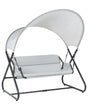 Patio Swing Light Grey Steel Frame 3 Seater Outdoor Water-Repellent Beliani