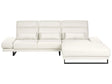 Left Hand Corner Sofa Off-White Polyester Upholstery Steel Legs Adjustable Armrests and Backrest Living Room Furniture Beliani