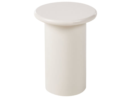 Side Table White Tabletop Round Small Living Room Furniture Beliani