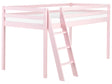 Kids Bed Pink Pine Wood EU Single Size with Slatted Frame Bed for Toddler Beliani