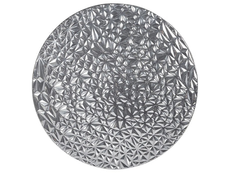 Wall Decor Silver Iron Hanging Wall Accent Piece Metallic Glamour Style Beliani