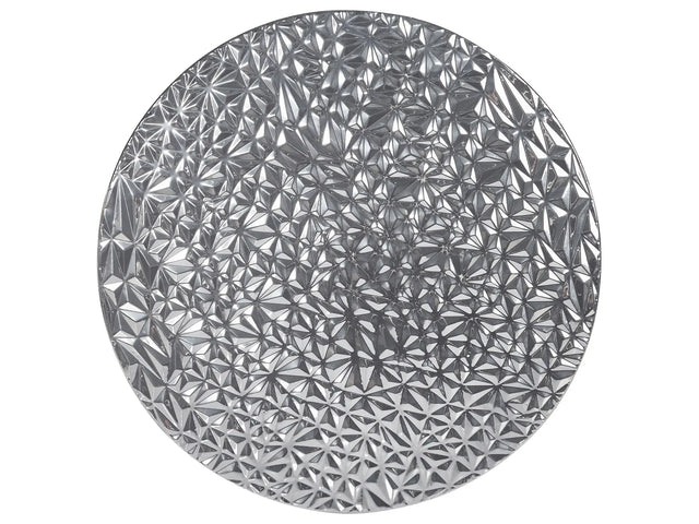 Wall Decor Silver Iron Hanging Wall Accent Piece Metallic Glamour Style Beliani