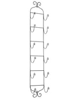 Wall Mounted Wine Rack Black Metal Shelf for up to 6 Bottles Beliani