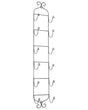 Wall Mounted Wine Rack Black Metal Shelf for up to 6 Bottles Beliani