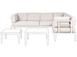 Outdoor Cushion Cover Set Light Beige Fabric Sofa Seat Back Side Pillow Cases Beliani