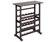 Wine Rack Holder Dark Brown MDF 80 x 40 x 91 cm for Bottles and Glasses Classic Elegant Style Home Decor Beliani