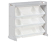 Shelf with 9 Storage Boxes Drawers Grey and White MDF Plastic Unique Kids Room Storage Modern Design Beliani