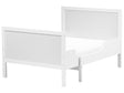 Extendable Toddler Bed White Pine Wood EU Single Size 3ft 90 x130/160/200 cm with Slatted Base Convertible Bed Modern Nursery Beliani