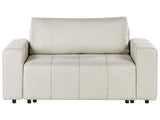 2 Seater Sofa Light Beige Fabric Upholstery with Storage Thickly Padded Modern Style Living Room Furniture Beliani