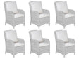 Outdoor Cushion Cover Set Beige Fabric Garden Chair Seat Backrest Pillow Cases Beliani