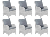 Outdoor Cushion Cover Set Grey Fabric Garden Chair Seat Backrest Pillow Cases Beliani