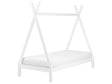 Kids Teepee Bed White Pine EU Single Bed Frame with Slats Beliani