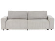 3 Seater Sofa Light Grey Fabric Upholstery with Storage Thickly Padded Modern Style Living Room Furniture Beliani
