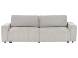 3 Seater Sofa Light Grey Fabric Upholstery with Storage Thickly Padded Modern Style Living Room Furniture Beliani