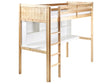 High Sleeper Kids Bed Light Pine Wood Frame Slatted Bed Base with a Desk and a Ladder Loft Bed Modern Multifunctional Kids Room Beliani