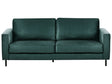 3 Seater Sofa Dark Green Velvet Retro Living Room Accent Chair Black Legs Track Arm Beliani