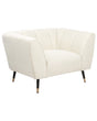 Armchair Light Beige Fabric Upholstery Deep Wide Seat Low Backrest Modern Cosy Beliani