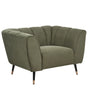 Armchair Green Fabric Upholstery Deep Wide Seat Low Bakcrest Modern Cosy Beliani