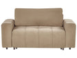 2 Seater Sofa Brown Fabric Upholstery with Storage Thickly Padded Modern Style Living Room Furniture Beliani