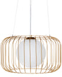 1-Light Pendant Ceiling Gold Metal Iron Shade Cage Wire Industrial Style Living Room Bedroom Beliani