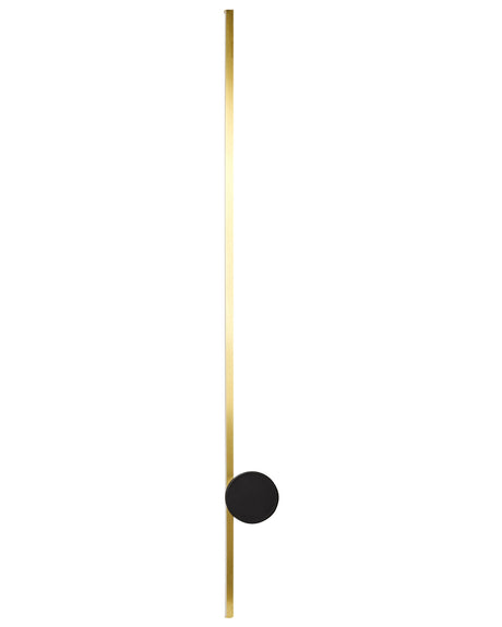 LED Wall Lamp Gold Aluminium Black Iron Base 90 cm Light Lighting Bedroom Living Room Modern Design Beliani