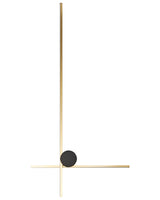 LED Wall Lamp Gold Aluminium Black Iron Base 90 cm Light Lighting Bedroom Living Room Modern Design Beliani