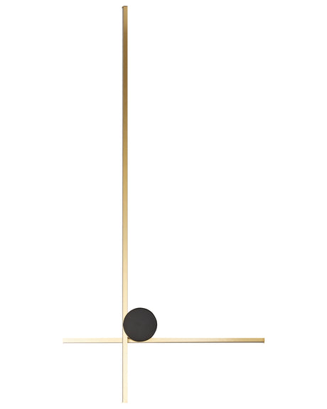 LED Wall Lamp Gold Aluminium Black Iron Base 90 cm Light Lighting Bedroom Living Room Modern Design Beliani