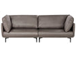 3 Seater Sofa Brown Vegan Leather Polyester Industrial Modern Beliani