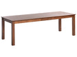 Extending Dining Table Dark Ash Wood MDF Rubber Wood 160/240 x 90 cm Wooden Legs Rectangular Veneered Top Natural Finish Minimalistic Scandinavian Kitchen Beliani