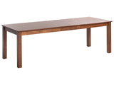 Extending Dining Table Dark Ash Wood MDF Rubber Wood 160/240 x 90 cm Wooden Legs Rectangular Veneered Top Natural Finish Minimalistic Scandinavian Kitchen Beliani