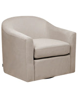 Swivel Armchair Taupe Polyester Fabric Water Repellent Retro Minimalistic Living Room Furniture Beliani