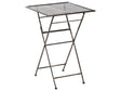 Garden Bar Table Black Iron Foldable Distressed Metal Round Table for 2 Outdoor French Retro Style Beliani