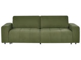 3 Seater Sofa Bed Green Fabric Upholstery with Storage Thickly Padded Modern Style Living Room Furniture Beliani
