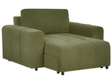 Chaise Lounge Green Fabric Upholstery Armrests Cushion Backrest Modern Design Symmetrical Living Room Beliani